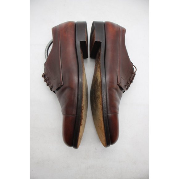 Prada Shoes Men's UK Size 8.5 2E Brown Leather Derby Cap Toe Lace-Up - Picture 9 of 12